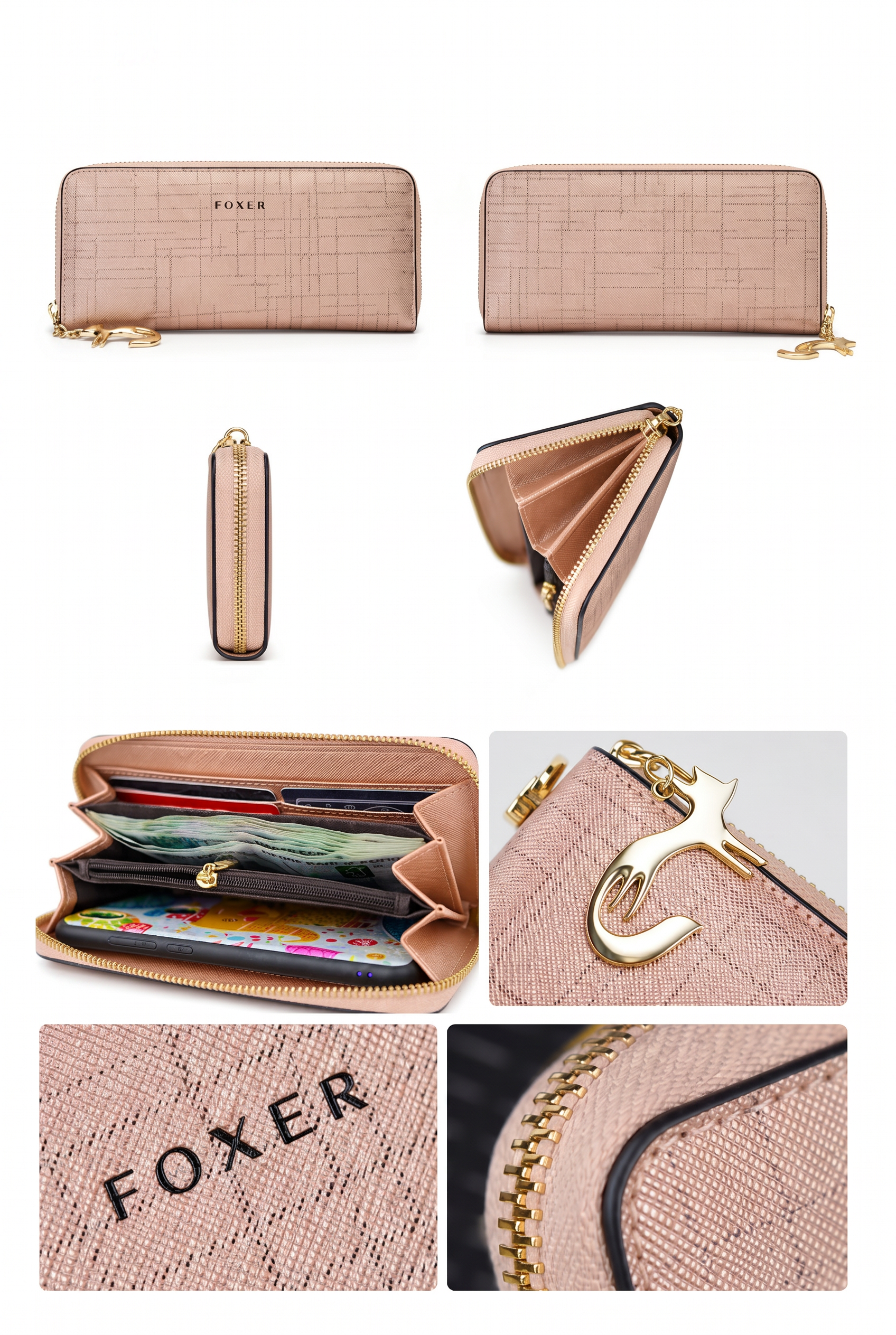 Foxer Sonnet Leather Wallet - detail view