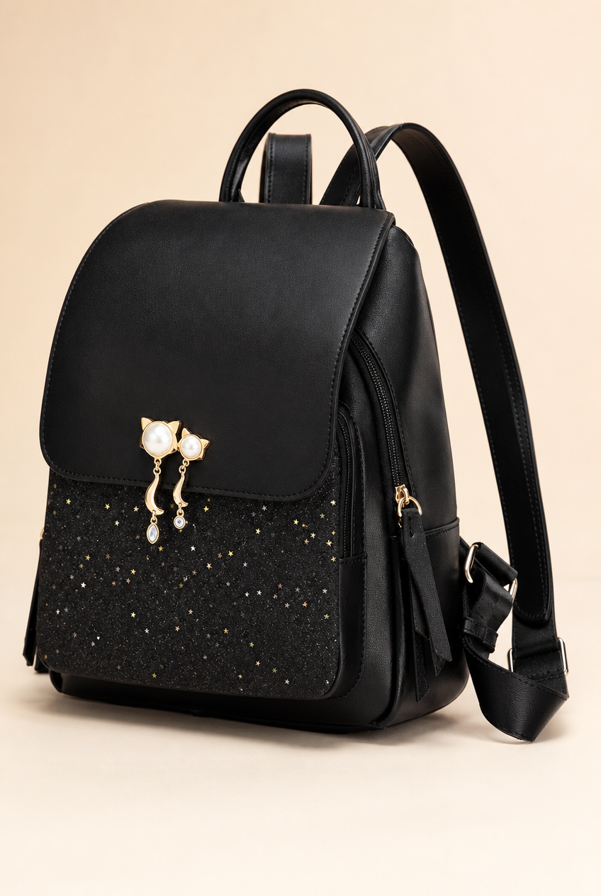 Foxer Tempo Leather Backpack - detail view