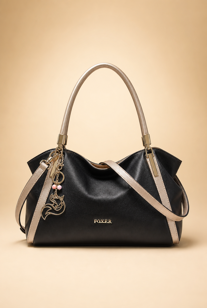 Foxer Element Leather Handbag - detail view
