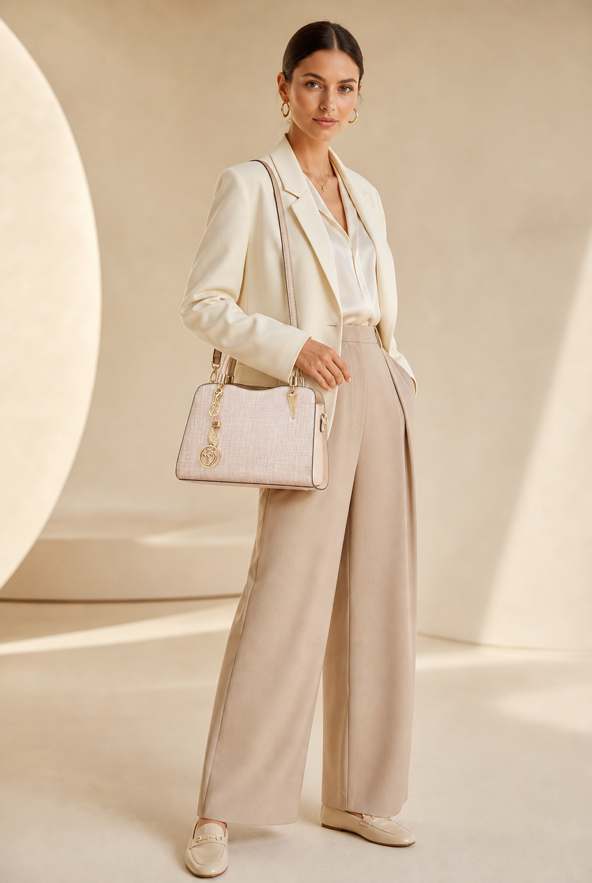 Foxer Legacy Leather Handbag - interior view