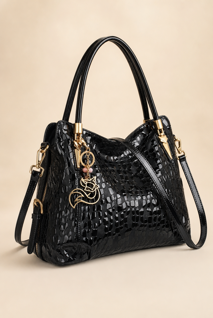 Foxer Vogue Leather Handbag - front view