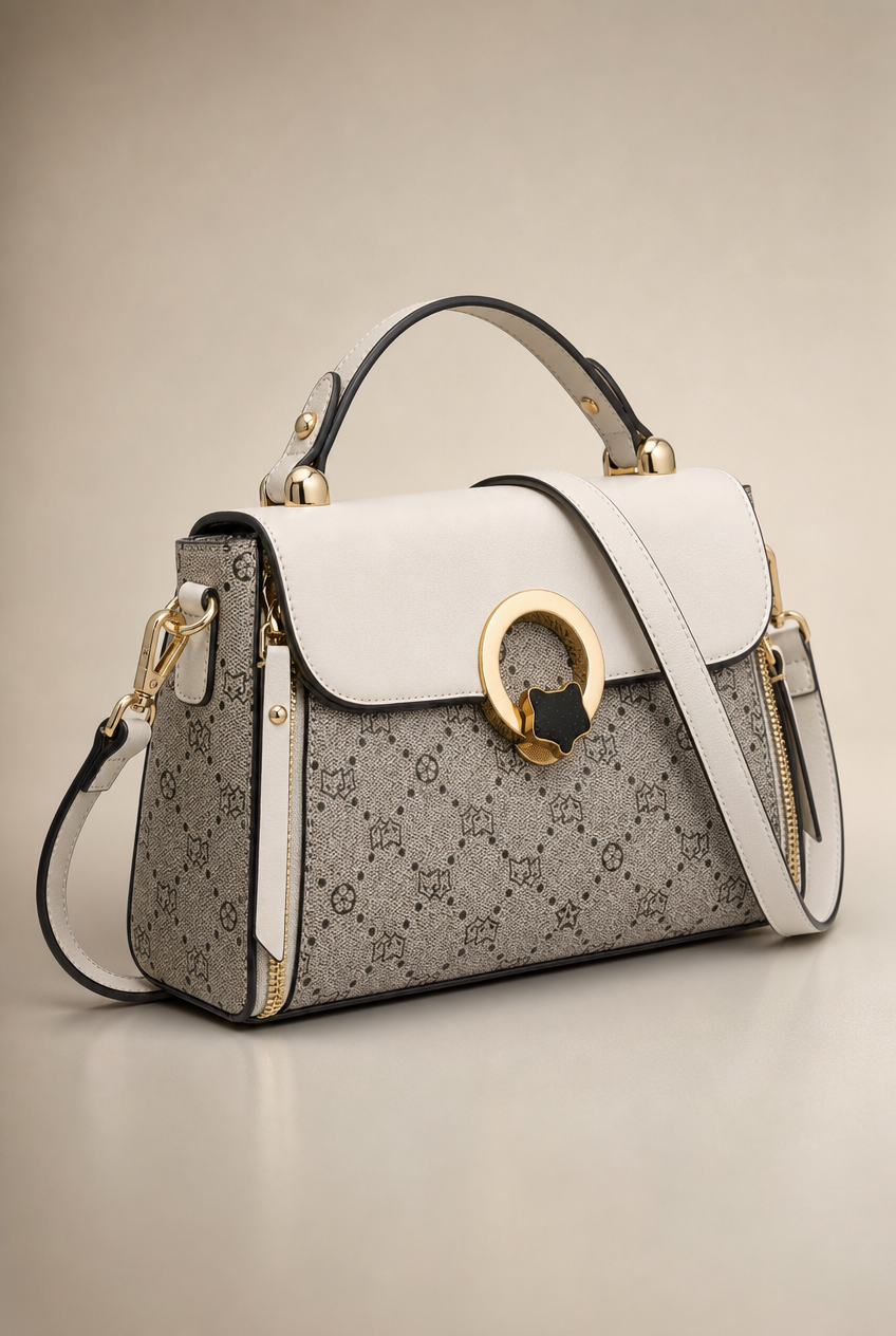 Foxer Facette Leather Handbag - side view