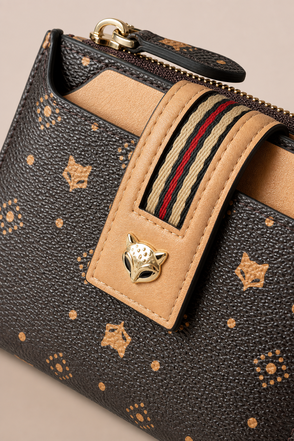 Foxer Meridian Leather Wallet - front view