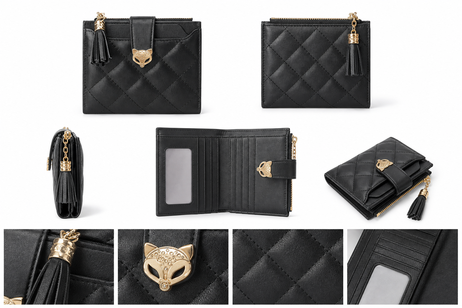 Foxer Quartz Leather Wallet - detail view