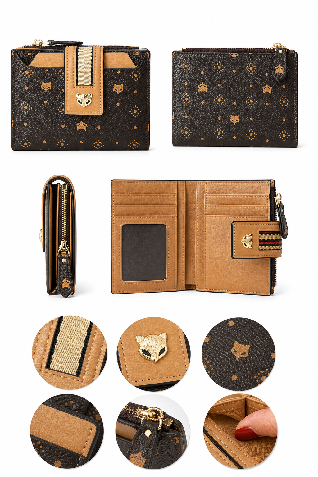Foxer Meridian Leather Wallet - interior view