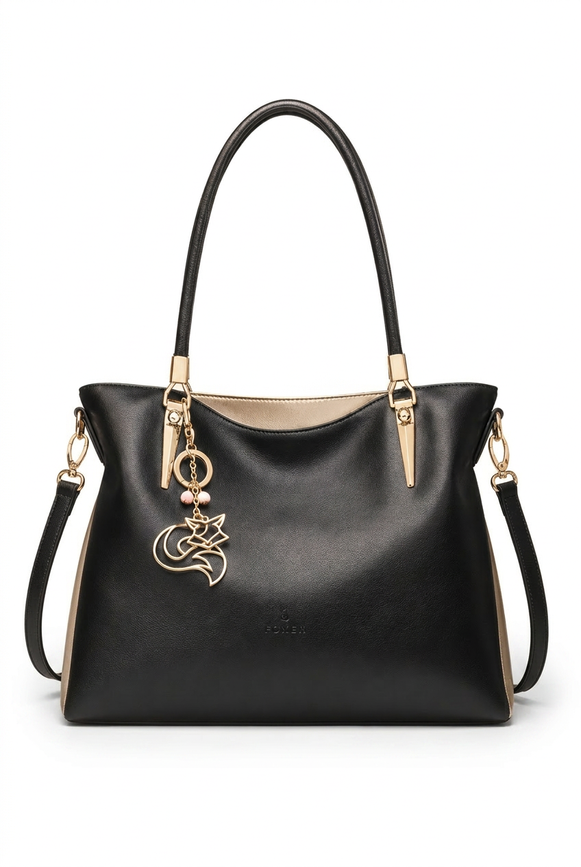 Foxer Opulence Leather Handbag - front view