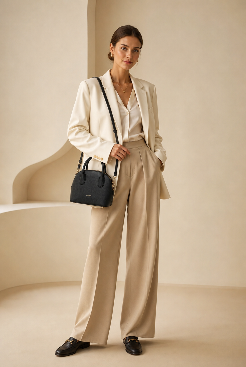 Foxer Icon Leather Handbag
