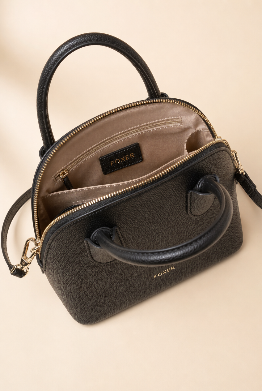 Foxer Icon Leather Handbag - interior view