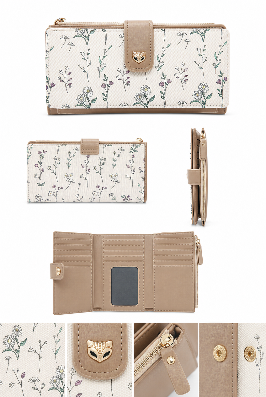 Foxer Nocturne Leather Wallet - interior view