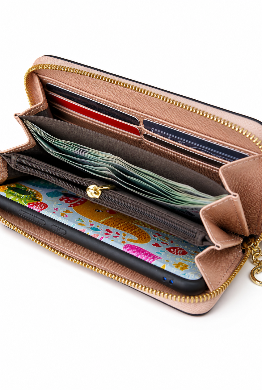 Foxer Sonnet Leather Wallet - lifestyle view
