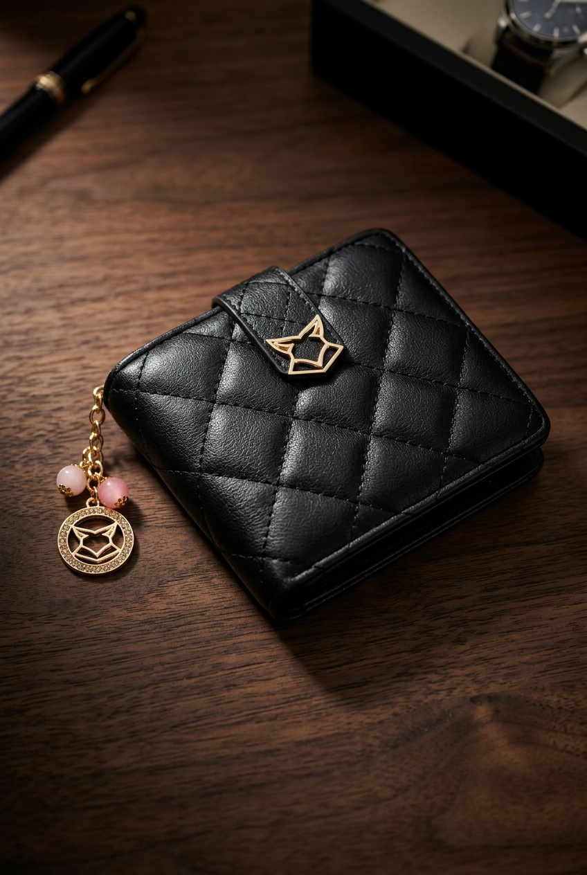 Foxer Marquis Leather Wallet - detail view