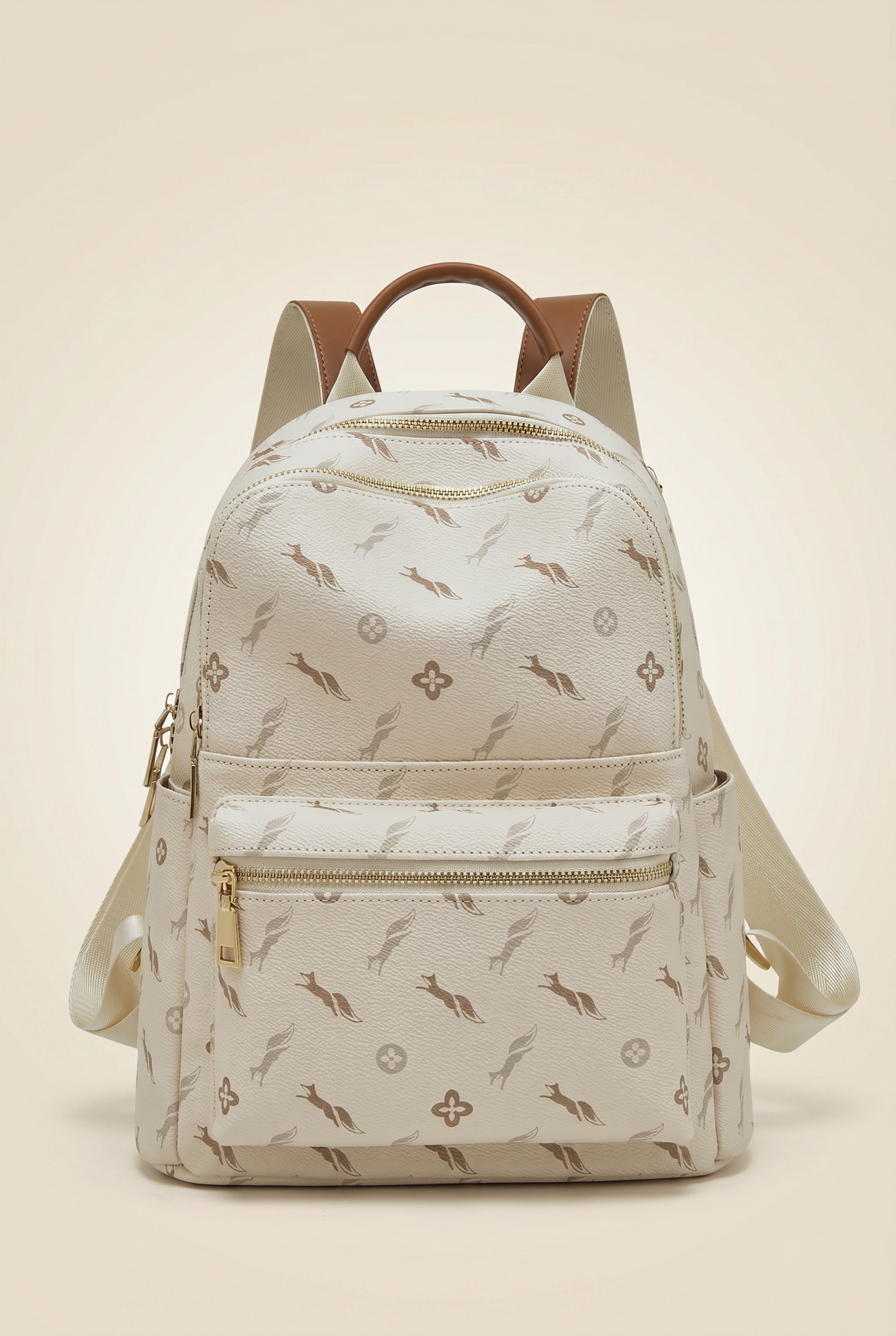 Foxer Elysian Leather Backpack - front view