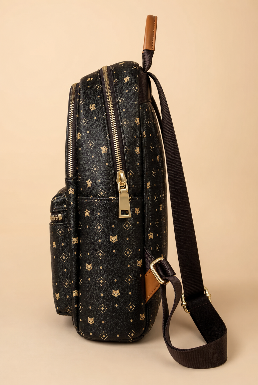 Foxer Solace Leather Backpack - side view