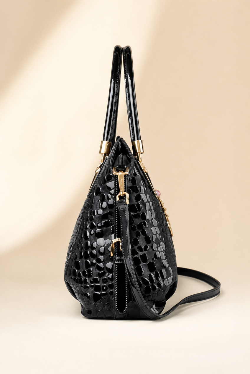 Foxer Vogue Leather Handbag - side view