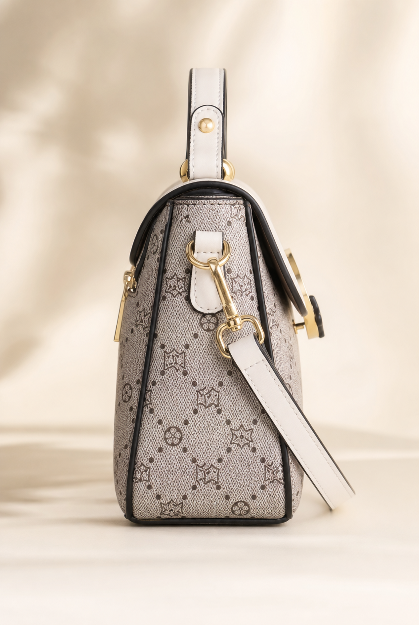 Foxer Facette Leather Handbag - detail view