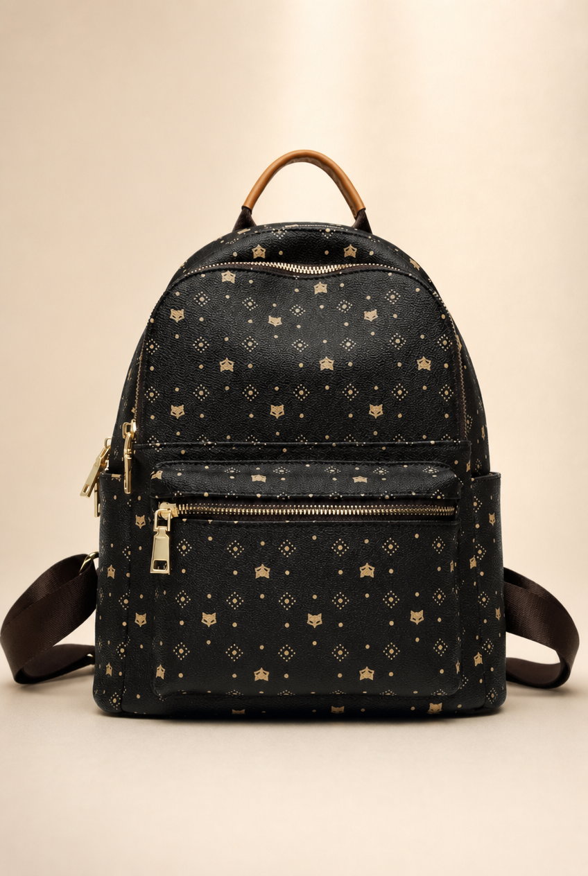 Foxer Solace Leather Backpack - front view