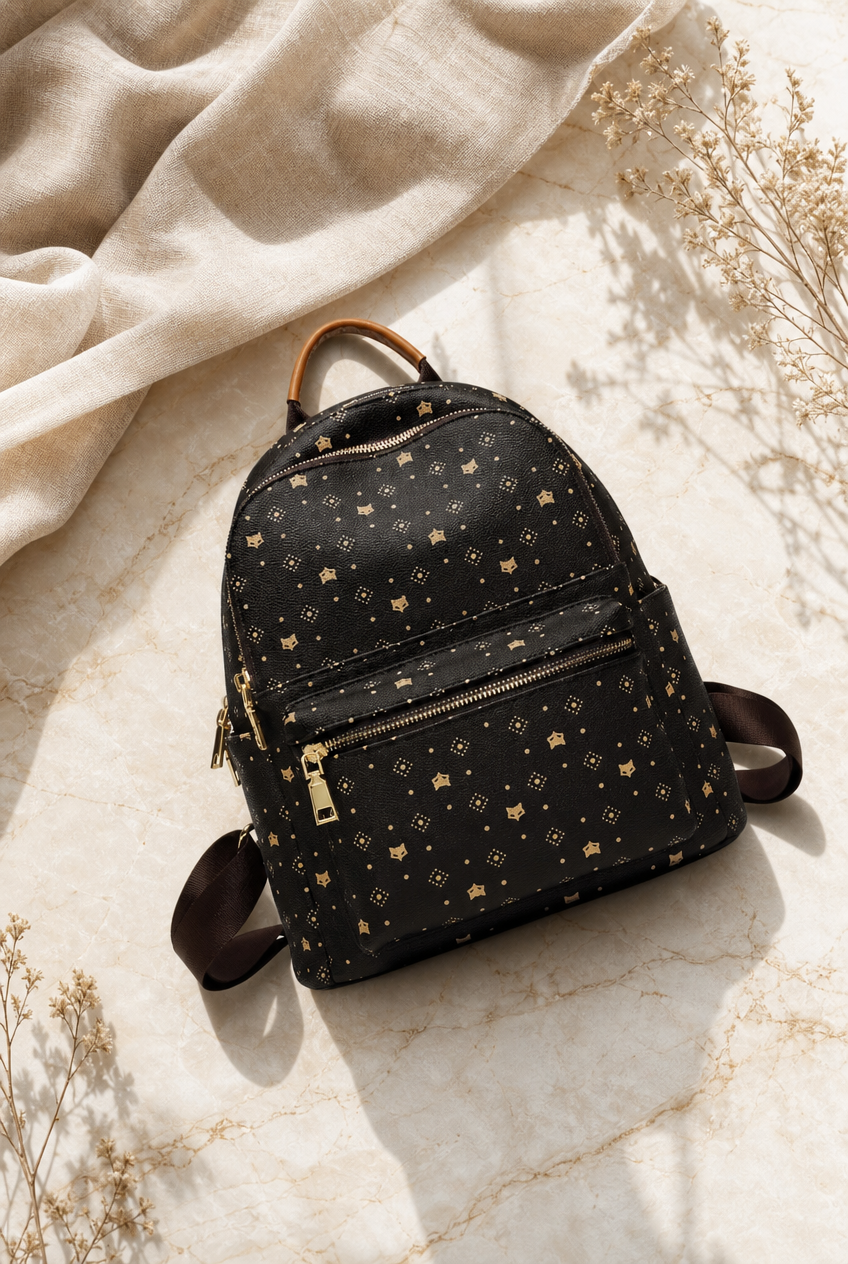 Foxer Solace Leather Backpack - interior view