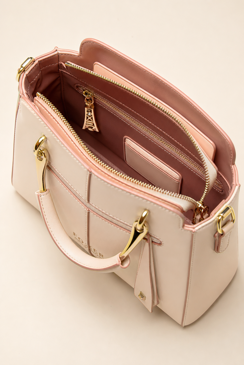 Foxer Grandeur Leather Handbag - interior view
