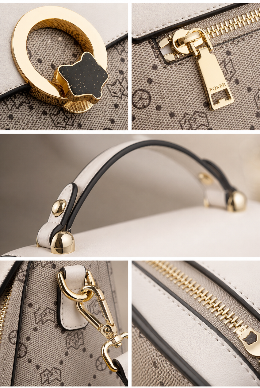 Foxer Facette Leather Handbag