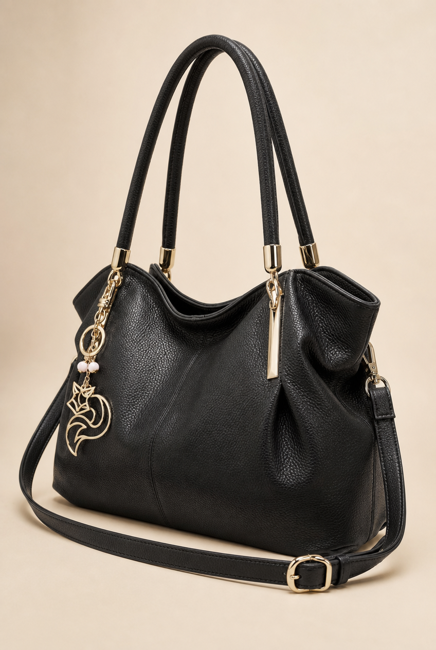 Foxer Serene Leather Handbag - side view