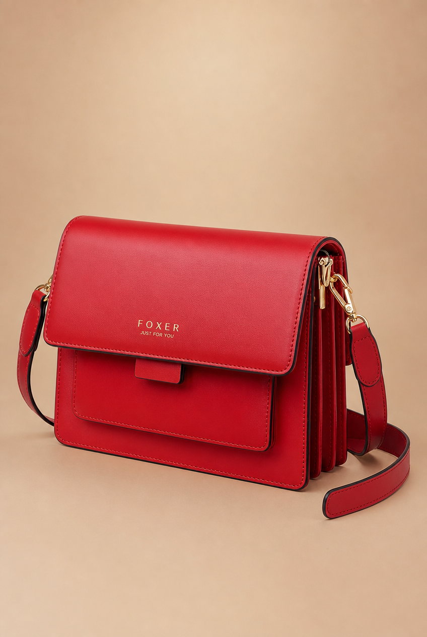 Foxer Allure Leather Handbag - front view