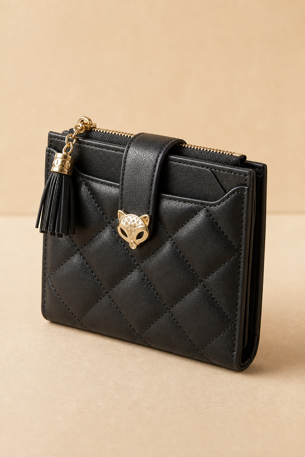 Foxer Quartz Leather Wallet - front view