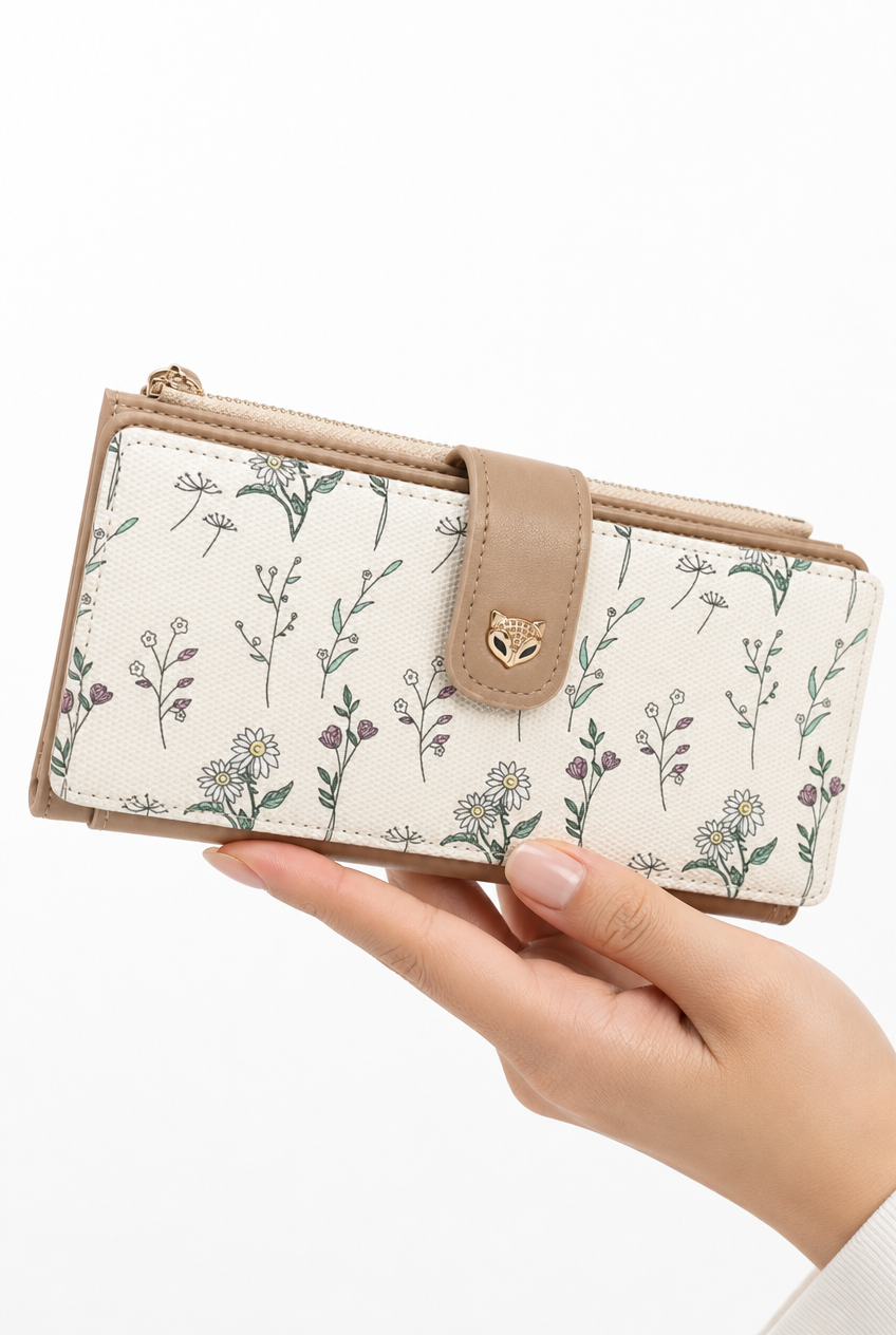 Foxer Nocturne Leather Wallet - front view