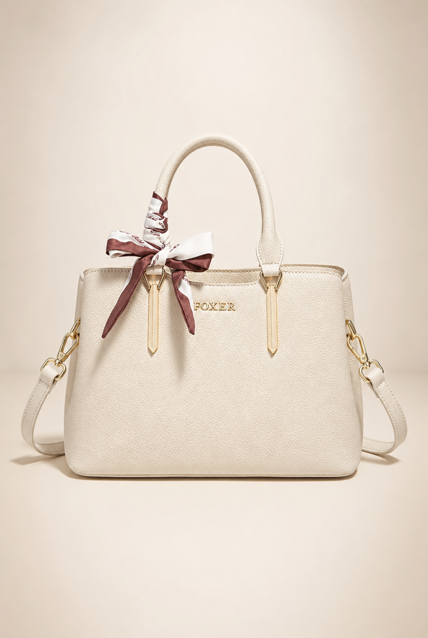 Foxer Heritage Leather Handbag - front view