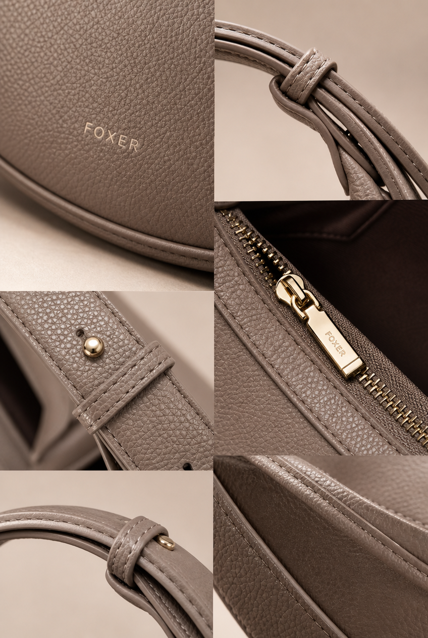 Foxer Crescendo Leather Handbag