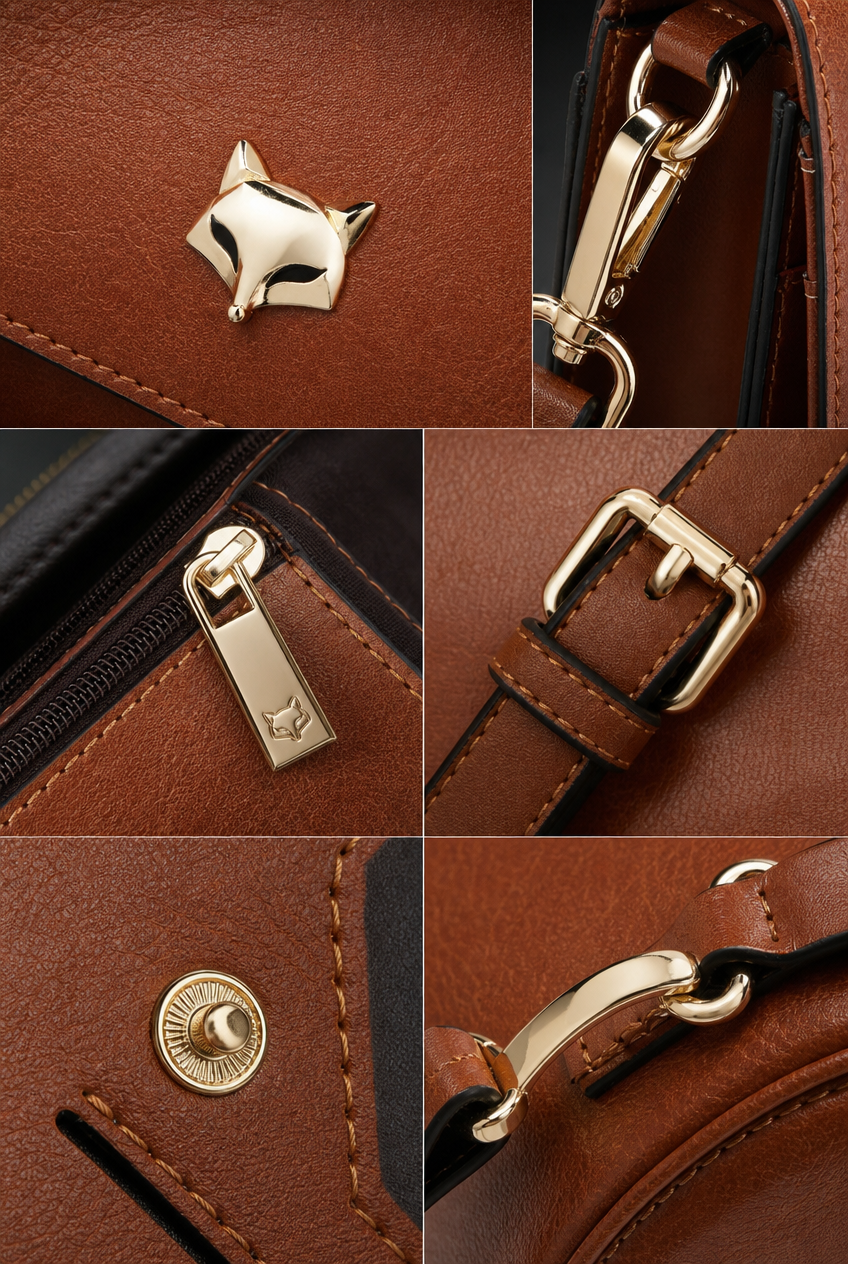 Foxer Mystique Leather Handbag - interior view