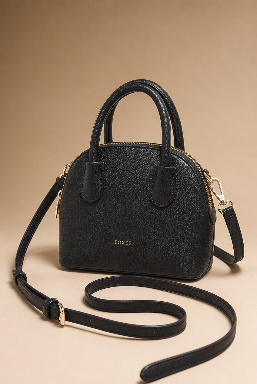 Foxer Icon Leather Handbag - front view