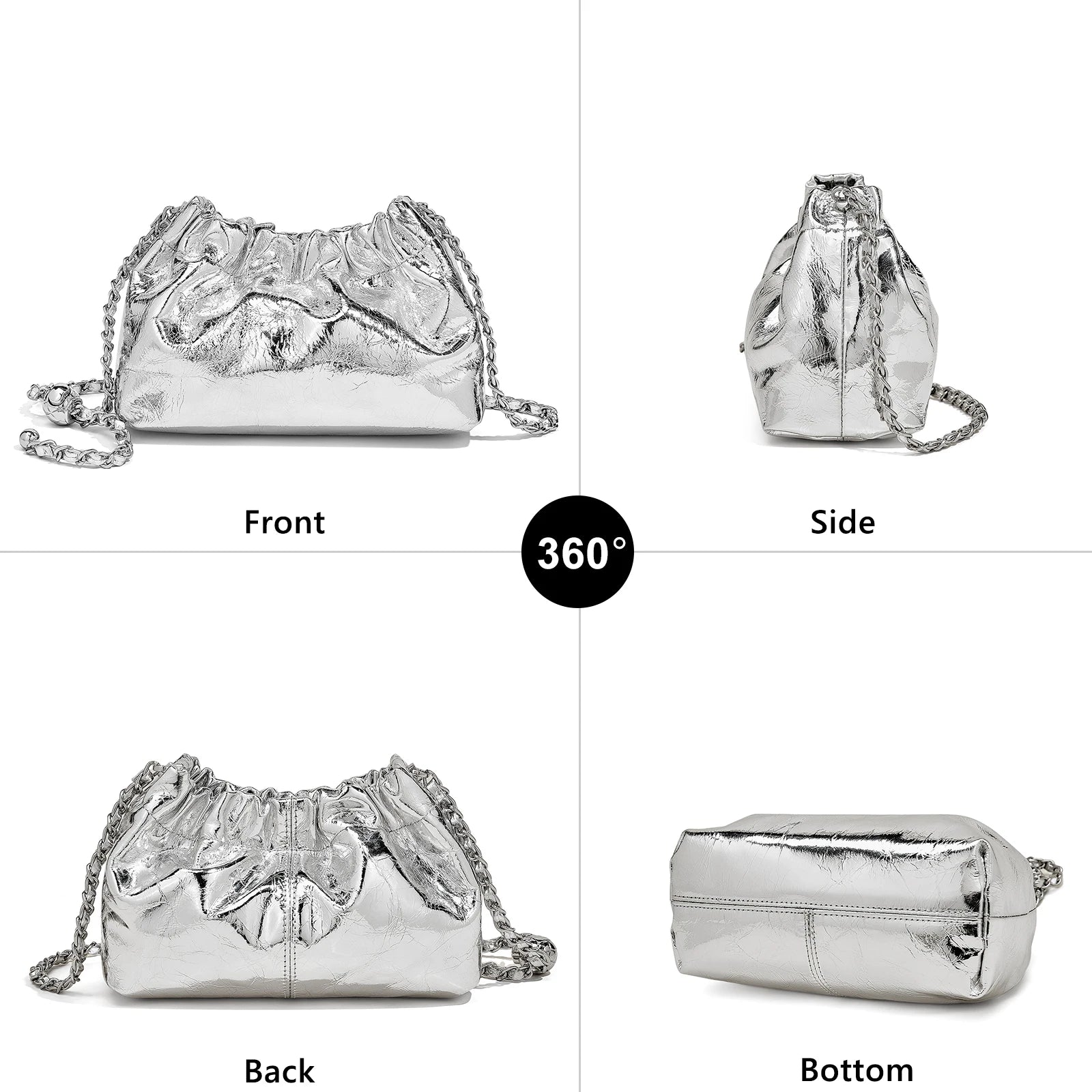Foxer bolsa de ombro pequena feminina de couro genuíno, mini bolsa crossbody, presente perfeito para esposa, namorada